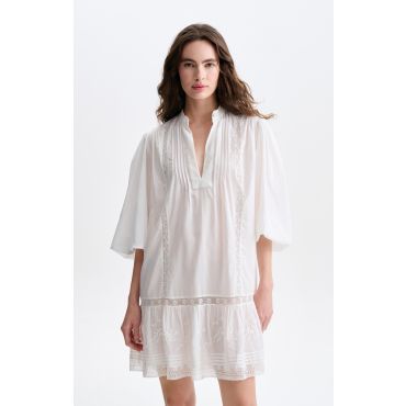 Haley Embroidered Dress - White - Size M - Vanessa Bruno