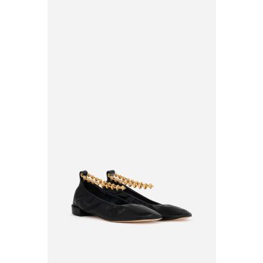 Chain Ballerina Flats - Black - Size 38 - Vanessa Bruno