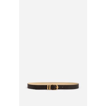 Café Leather Belt 30mm - Coffee - Size S - Vanessa Bruno