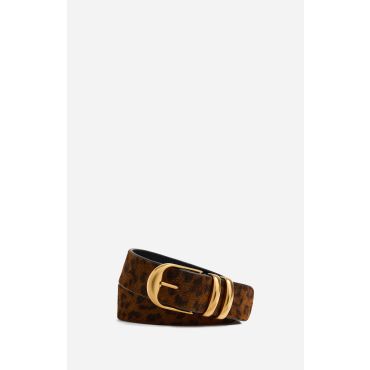 Leopard Leather Blet 30mm - Fawn - Size S - Vanessa Bruno
