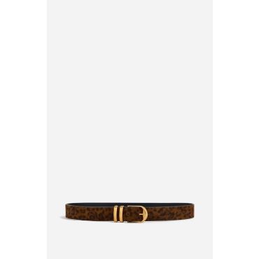 Leopard Leather Blet 30mm - Fawn - Size S - Vanessa Bruno