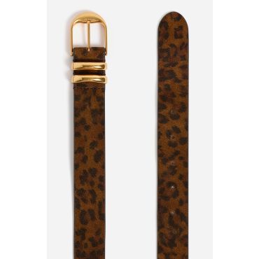 Leopard Leather Blet 30mm - Fawn - Size S - Vanessa Bruno