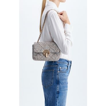 Medium Tweed Moon Bag - Mole - Size Moyen - Vanessa Bruno