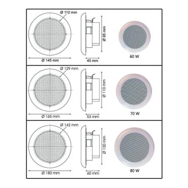 Kaiutin Euromarine Upotettava Hi-fi - Valkoinen 002224