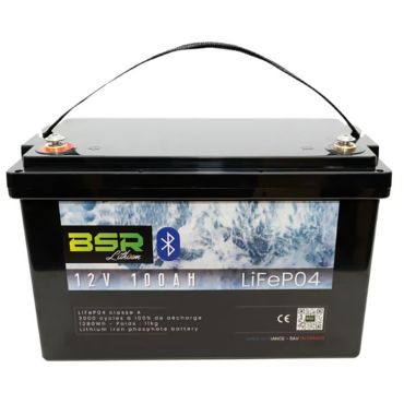 Litiumakku Bsr Monobloc Lifepo4 12v100ah + Ei Vedenpitävä Laturi 10a Bsr-bac-12100