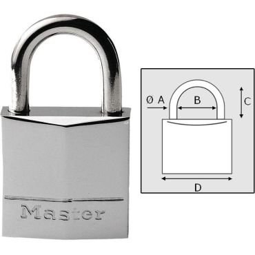 Lukko Master Lock Kromattu Messinki 63619