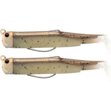Valmiiksi Varusteltu Pehmeä Viehesetti Fiiish Double Combo Black Minnow 90 + Pug-painopää Bm3169