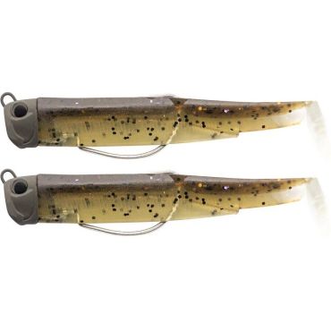 Valmiiksi Varusteltu Pehmeä Viehesetti Fiiish Double Combo Black Minnow 90 + Pug-painopää Bm3170