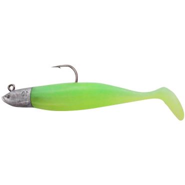 Varustettu Pehmeä Viehe Powerline Jig Power Nat Shad 4" - 10cm - Pakkaus 2 Natmb42125