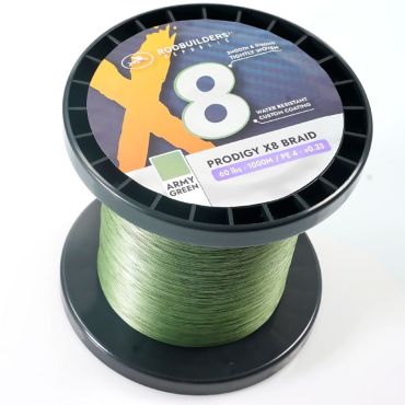 Punos Rodbuilders Republic Prodigy X8 Braid - Armeijanvihreä - 1000m Prodigyx8braidpe4-1000marmygreen
