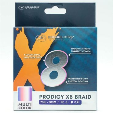 Punos Rodbuilders Republic Prodigy X8 Braid - Moniväri - 300m Prodigyx8braidpe6-300mmulti