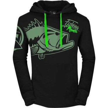Miesten Huppari Hot Spot Design Fishing Mania Bass - Musta 010300901