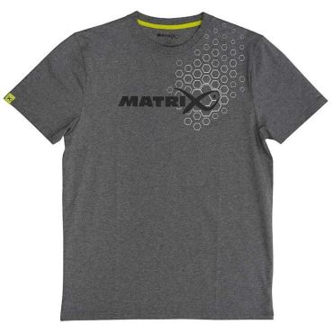 Miesten Lyhythihainen T-paita Fox Matrix Grey Hex Print T-shirt - Harmaa Gpr375