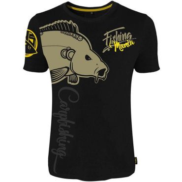 Miesten Lyhythihainen T-paita Hot Spot Design Fishing Mania Carpfishing - Musta 010000506