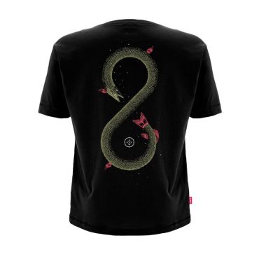Miesten Lyhythihainen T-paita Kumu Ourobouros T-shirt - Musta Tsob105