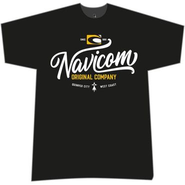 Miesten Lyhythihainen T-paita Navicom 2020 Wave - Musta Na-nav20ts-wav-s