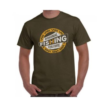 Miesten Lyhythihainen T-paita Vass Fishing Culture Printed T-shirt - Kaki V1857/7/s