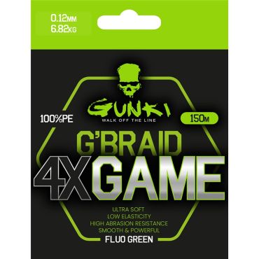 Punos Gunki G'braid 4x Game - Fluovihreä -150m 17958