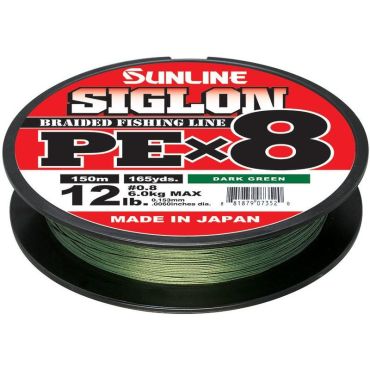 Punos Sunline Siglon Braid Pe 8x Tummanvihreä - 150m Sun43179