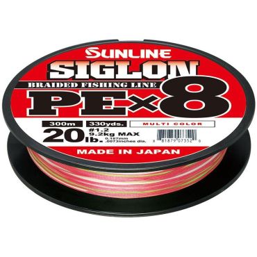 Punottu Siima Sunline Siglon Braid Pe 8x Monivärinen - 300m Sun43266