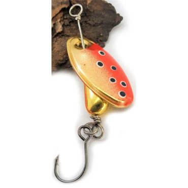 Pyörivä Lusikka Pyrénées Leurres & Co Blackbird - Kulta-punainen Plc010002