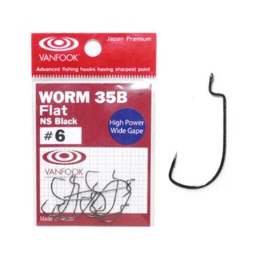 Texaskoukku Vanfook Worm-35b Flat - Pakkaus Van-wo-35bf-6