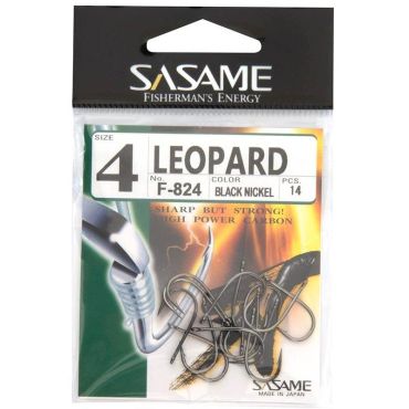 Yksiteräinen Koukku Sasame Leopard Black Nickel F824-4