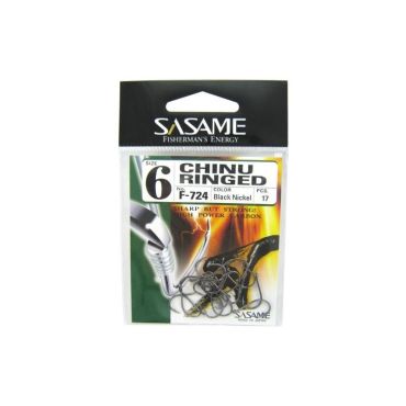 Yksittäinen Koukku Sasame Chinu Ringed Hook F724-6/0