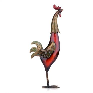 Tooarts Metal sculpture  Multicolor iron rooster  Home furnishing articles  Crafts