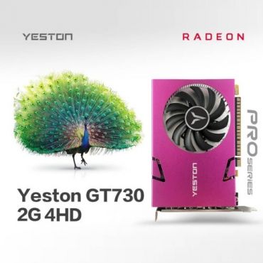 Yeston GT730-2G 4HD 4-Screen Graphics Card 2G/128bit/DDR3 Memory Support Split Screen 10bit Color Depth with 4 HD Ports