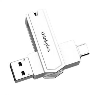 Lenovo thinkplus TPCU301Plus U Disk 256GB USB3.0+Type-C Port Recognition USB Flash Drive Thumb Drive Support Tablet Mobile Phone Computer Laptop MacOS System