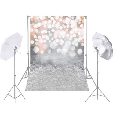 Andoer 1.5 * 2.1m/5 * 7ft Photography Background Glitter Light Bokeh Spot Backdrop Digital Printed Photo Studio Props