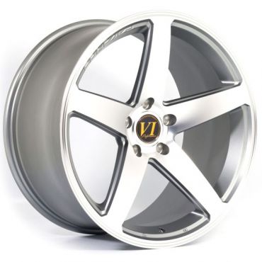 6Performance CVO Alloy Wheels In Gunmetal With Polished Face Set Of 4 - 20x10.5 Inch ET42 5x120 PCD 72.6mm Centre Bore Gunmetal With Polished Face, Gunmetal