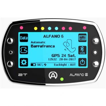 Alfano 6 2T GPS Kart Lap Timer / Data Logger - 2 Temperature Inputs - Option 2 Plus 2T