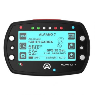 Alfano 7 1T GPS Kart Lap Timer / Data Logger - 1 Temperature Input - Option 3 - With Comer C50 Under Plug CHT Sensor