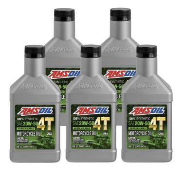 Amsoil 100% Synthetic 4T Performance Motorcycle Engine Oil - Special Offer - 20W50