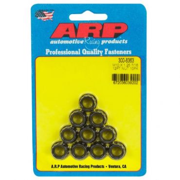 ARP Metric High Tensile Nuts - 12 Point - M10 x 1.25, 12mm Socket Size Pack Of 10