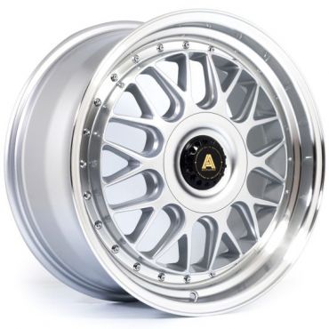 Autostar Monza Alloy Wheels In Silver With Polished Lip Set Of 4 - 18x8.5 Inch ET45 5x112/5x120 PCD 72.6mm Centre Bore Silver With Polished Lip, Silver