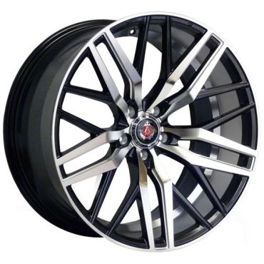 AXE EX30 Alloy Wheels in Black/Polished Face and Barrel Set of 4 - 20x10 Inch ET42 5x114.3 PCD 74.1mm Centre Bore Black/Polished Face+Barrel, Black
