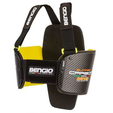 Bengio Bumper Plus Carbon Karting Rib Protector - Colour: Grey/Fluro Yellow, Size: XXL