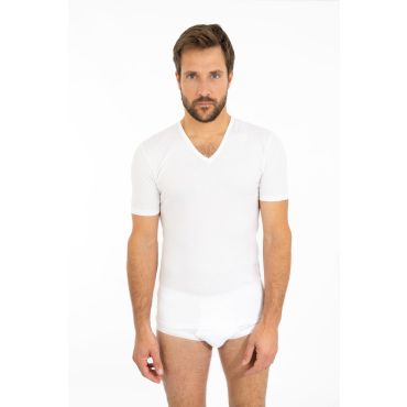 T-shirt col V - coton léger