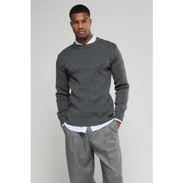 Pull marin uni Fouesnant - laine