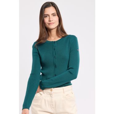 Cardigan boutonné - laine mérinos