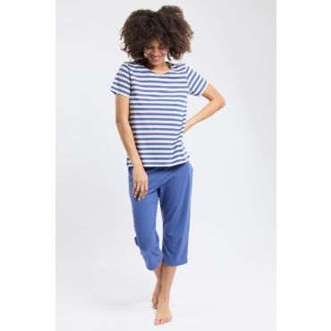 Pyjama corsaire rayé - coton léger