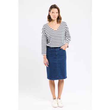 Jupe en jean Squaw coupe droite - coton