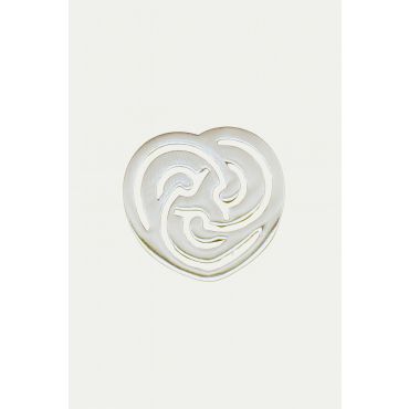 Pin's coeur argenté