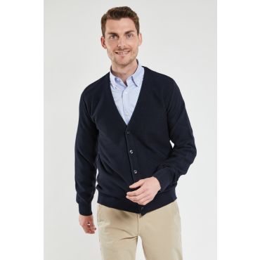Cardigan boutonné Bérac - laine mérinos et acrylique