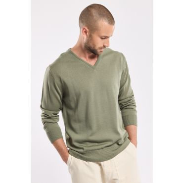 Pull col V Bérac - laine