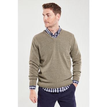 Pull col V - laine