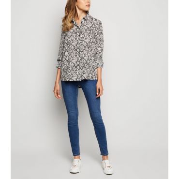 Women's Blue Mid Rise ‘Lift & Shape’ Emilee Jeggings New Look